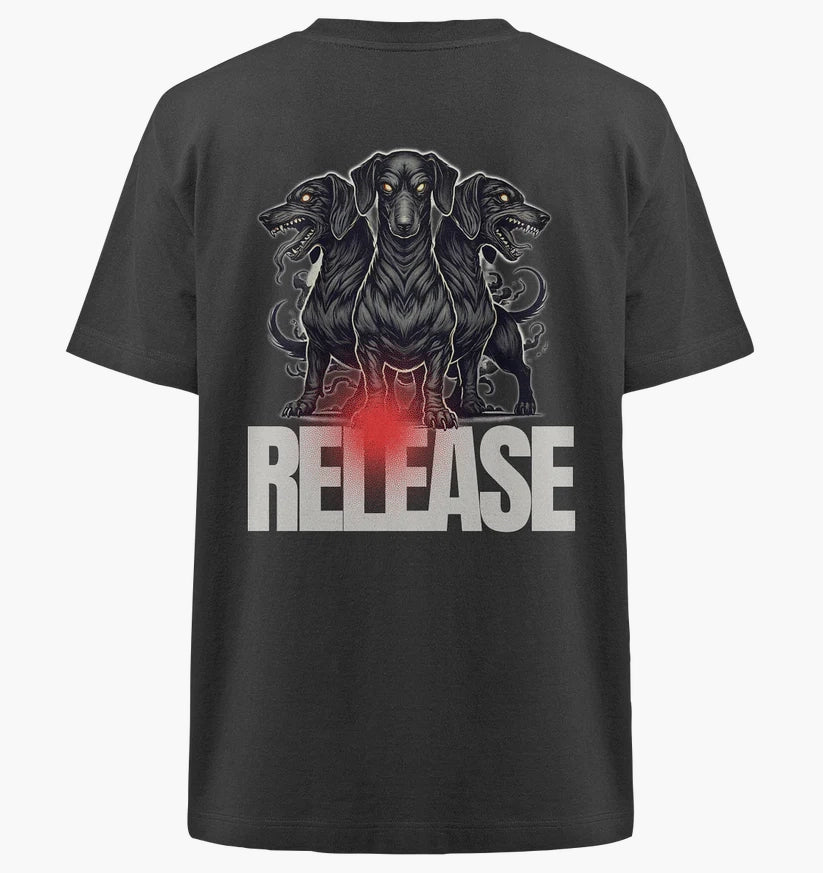 Release - Dark Hellhound Oversized Organic Shirt