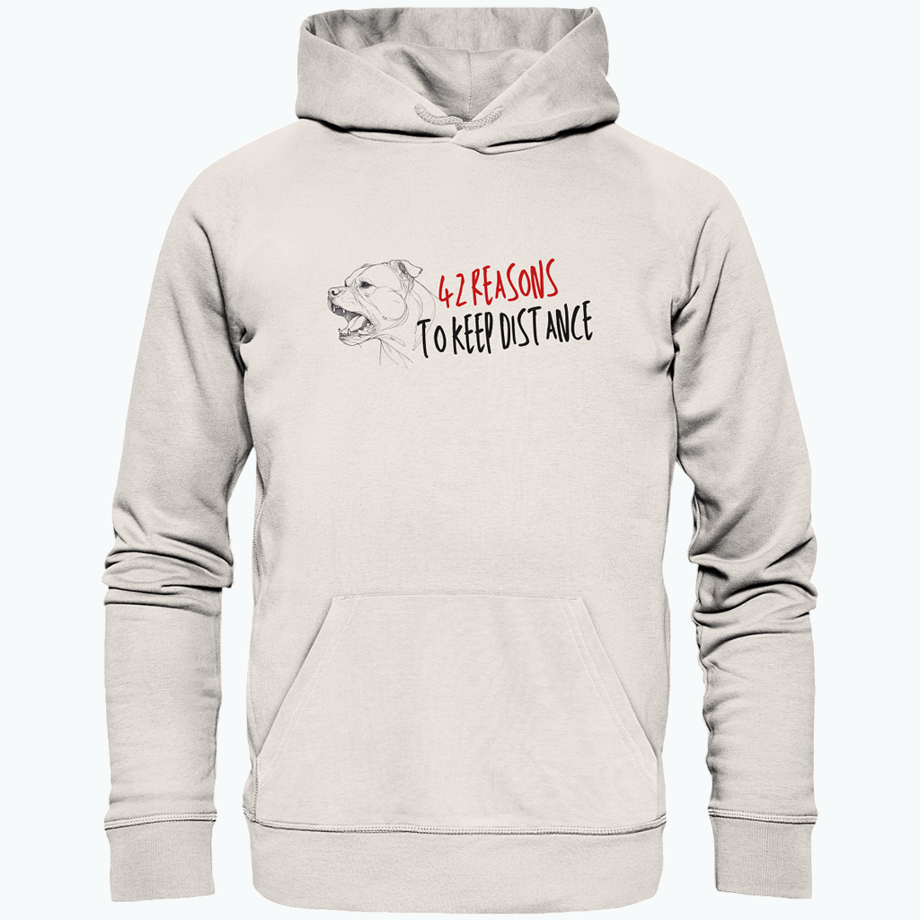 42 reasons to keep distance - Pitbull - Organic Basic Hoodie